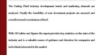 China Cutting Fluid Industry Report 2015 [upl. by Pesvoh]