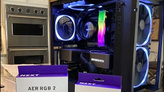 Installing NZXT AER RGB 2 Fans  Replacing The Stock Fans On The NZXT H510 Elite Case [upl. by Sebbie]