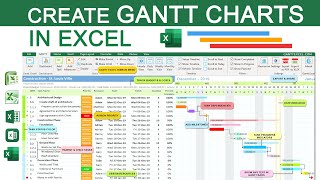 How to Make a Gantt Chart in Excel  Step by Step Tutorial  Gantt Chart Excel [upl. by Llezo]