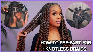 DIY LARGE KNOTLESS BRAIDS HOW TO PREPPART  PART ONE  ADAISHA MIRIAM [upl. by Coppins]