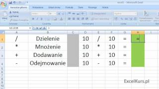 Excel 2007 Podstawy Kurs Dla Początkujących  Formuły i liczenie  Część 1 [upl. by Yssac]