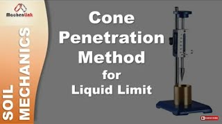 cone penetration test CPT cone penetration method liquid limit by cone penetration method [upl. by Waller]