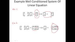 Ill Condition vs Well conditioned system [upl. by Fadas]