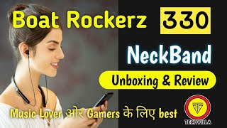 Boat Rockerz 330 Wireless Neckband Unboxing [upl. by Assirrec496]