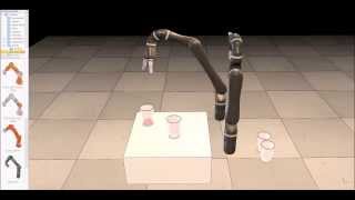 Robotics Simulation Jaco amp Mico Arms Grasping Cups in VREP [upl. by Marshall]