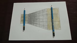 How to draw 3D Road on paper । Optical Illusion Road on paper [upl. by Henricks919]