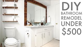 Remodeling a bathroom for Under 500  DIY  How To  Modern Builds  EP 67 [upl. by Fritzsche]