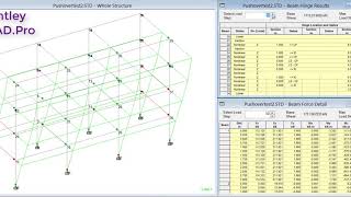 Bentley STAAD  Pushover Analysis of a well proportioned structure [upl. by Ayinat]