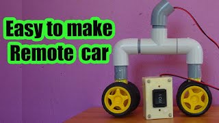 Remote control car  simple wired remote using DPDT switch  school project  Kids project [upl. by Htenay]