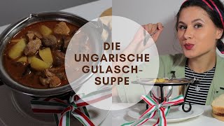 Traditionell Ungarische GulaschSuppe aus der Ungarischen Küche [upl. by Ardnad646]