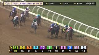 Corniche wins Breeders Cup Juvenile GrI race 9 at Del Mar 11521 [upl. by Yenruoc821]