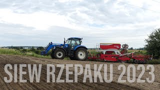 Siew Rzepaku 2023  New Holland t6070 amp Pottinger Terrasem r3 [upl. by Allemap529]