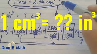 BEST Explanation for Converting Cubic Centimeters to Inches  Unit Conversion  PreAlgebra [upl. by Oraneg]