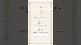 Traditional Wedding Invitation Design  Shubh Vivaah Invitation [upl. by Dorina]