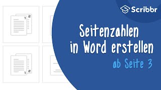 Seitenzahlen in Word ab Seite 3 erstellen – in 2 Minuten  Scribbr 🎓 [upl. by Schilt81]