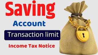 savings account transaction limit 2023cash deposit limit in saving account [upl. by Severson]