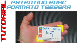 Template Patentino Droni EASA ENAC formato Tessera Fai Da Te a meno di 1€ [upl. by Arramahs767]