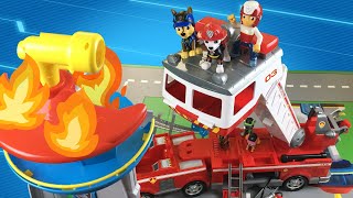 Paw Patrol Ultimate Rescue Save Their Lookout on Fire [upl. by Schild]