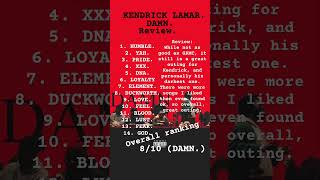 DAMN  Kendrick Lamar Review music hiphop rap musicgenre musicstyle kendricklamar review [upl. by Sherard]