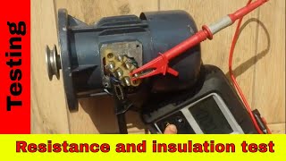 How to test 3phase motor using MEGGER Winding resistance and insulation test [upl. by Seidnac]