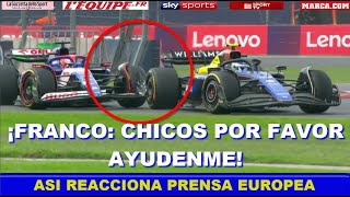 🔥 ASI REACCIONA PRENSA EUROPEA a CARRERA de FRANCO COLAPINTO GP MEXICO FORMULA 1 [upl. by Simpson]