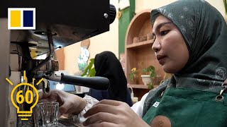 Womanowned cafe defies norms in Indonesia [upl. by Lait]