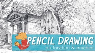 Pencil sketching onlocation and practice [upl. by Bonaparte373]