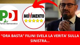 “ORA BASTA” FILINI SVELA LA VERITA’ SULLA SINISTRA… [upl. by Flodur]