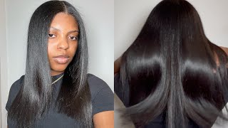 HOW TO THE ULTIMATE SILK PRESS AT HOME  TYPE 4 NATURAL HAIR  SALON RESULTS [upl. by Torie831]