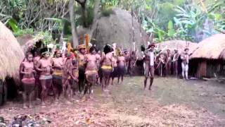 Welcome dance Wamena Papua Indonesia Jali Tribe xvid [upl. by Oterol290]