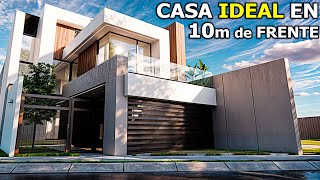 CASA MODERNA en 10m de FRENTE l 4 Habitaciones [upl. by Lesko]