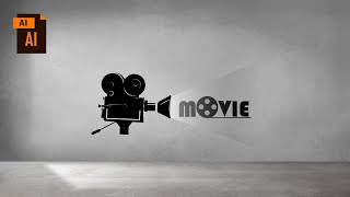 how to make a Movie logo in ADOBE ILLUSTRATOR CC 2020 [upl. by Nayab812]