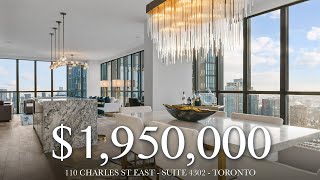 1950000  Luxury Living At One Of Torontos Most Coveted Addresses  110 Charles St E Suite 4302 [upl. by Tenahs163]