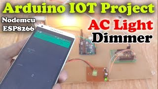 Arduino IOT Project Nodemcu esp8266 based 110220Vac Bulb dimming”MOC3021 Triac amp Zero Crossing” [upl. by Nobel]