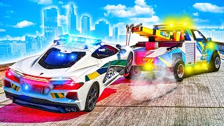 Cops CANT Pay so I TOOK IT AWAY Confiscating Police Cars in GTA 5 [upl. by Lopes47]