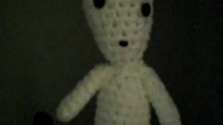 Standing Kodama Amigurumi  Glow in the Dark [upl. by Graniah660]