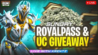 FREE ROYAL PASS AND UC GIVEAWAY TO WINNERS  KRENTZ bgmilive pubglive royalpassgiveaway [upl. by Ydroj]