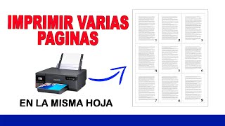 Como Imprimir Varias Paginas por Hoja  Word y PDF🔶 [upl. by Lampert104]