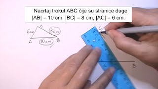 Konstrukcija trokuta SSS SSS  2 dio [upl. by Anaeda]