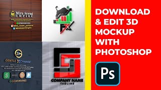 How to Download and Edit 3D Logo Mockup  Photoshop Tutorial 2023 [upl. by Larrad]