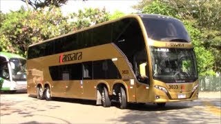 Ônibus saindo rodoviária Tietê118  Busscar da Kaissara e G6 da Eucatur [upl. by Cilurzo54]