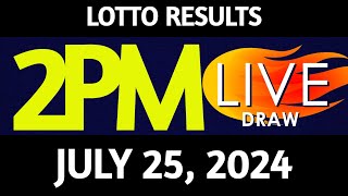 Lotto Result Today 200 pm draw July 25 2024 Thursday PCSO LIVE [upl. by Eldnek576]