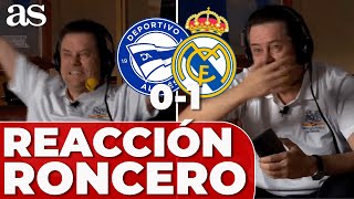 La REACCIÓN de RONCERO al GOL de LUCAS VÁZQUEZ  ALAVÉS 0  REAL MADRID 1 [upl. by Gilberto]