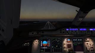 FlyByWire A380X Evening Landing at Frankfurt EDDF [upl. by Ayad]