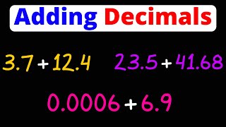 How to Add Decimals  Place Values  PreAlgebra  Eat Pi [upl. by Kendricks]