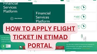 How to book a ticket from etimad portal Saudi Arabiapart1 [upl. by Levi]