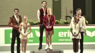 Nebelhorn Trophy 2015 Victory Ceremony pairs [upl. by Schwartz]