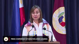 Press Conference of Senator Loren Legarda October 3 2024 [upl. by Wilburn]