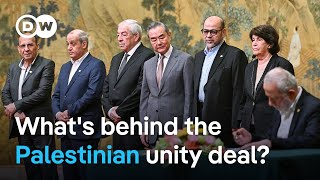 What is Chinas role in the Beijing Declaration of rival Palestinian factions  DW News [upl. by Yemorej543]