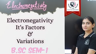 BSc sem1 Electronegativity Factors Affecting Electronegativity Its Variation in periodic table [upl. by Cheatham685]